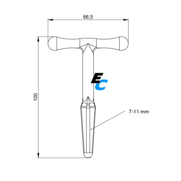 Clef carré fermoirs adam hall 1650k plan technique