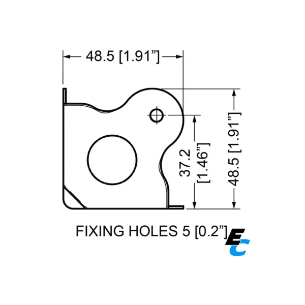 Plan du coin plat empilable mâle pour cornière 30/30 mm c1150z