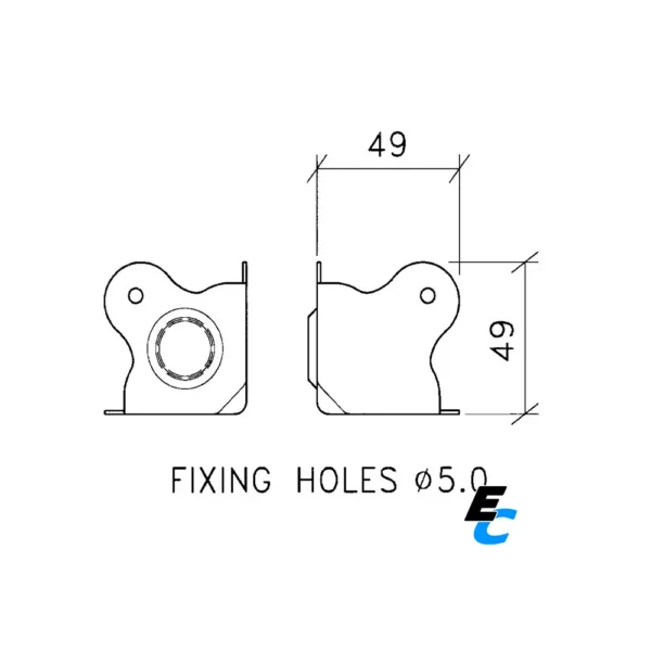 Coin plat empilable femelle – Image 3